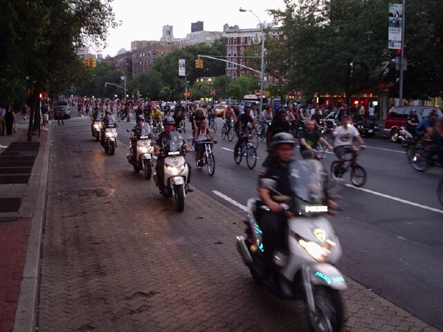 Critical Mass RNC Protest in NYC, 2004