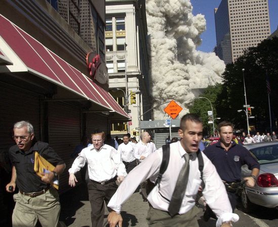 9-11 People Running